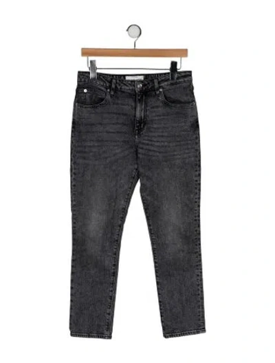 Pre-owned Slvrlake Mid-rise Straight Leg Jeans In Gray