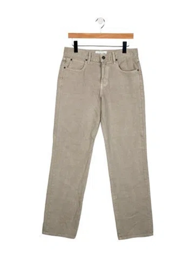 Pre-owned Slvrlake Mid-rise Straight Leg Jeans In Gray