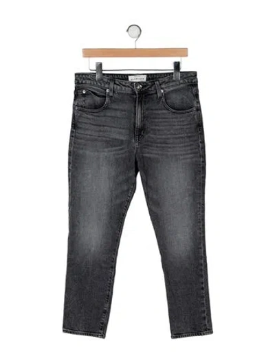 Pre-owned Slvrlake Mid-rise Straight Leg Jeans In Gray
