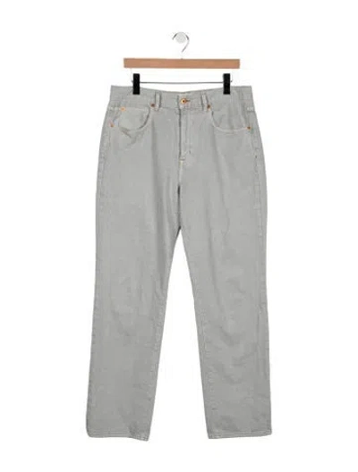 Pre-owned Slvrlake Mid-rise Straight Leg Jeans In Gray