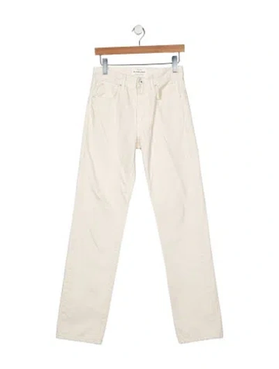 Pre-owned Slvrlake Mid-rise Straight Leg Jeans In Neutral