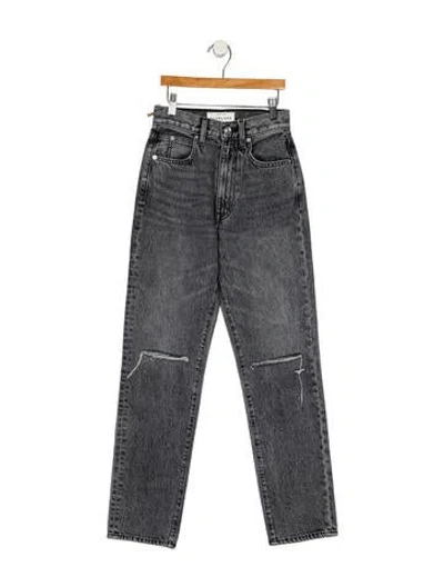 Pre-owned Slvrlake Mid-rise Straight Leg Jeans W/ Tags In Gray