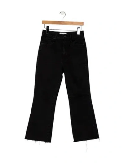 Pre-owned Slvrlake Mid-rise Wide Leg Jeans In Black