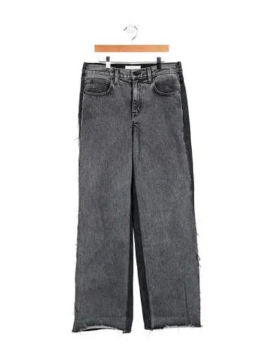 Pre-owned Slvrlake Mid-rise Wide Leg Jeans In Black