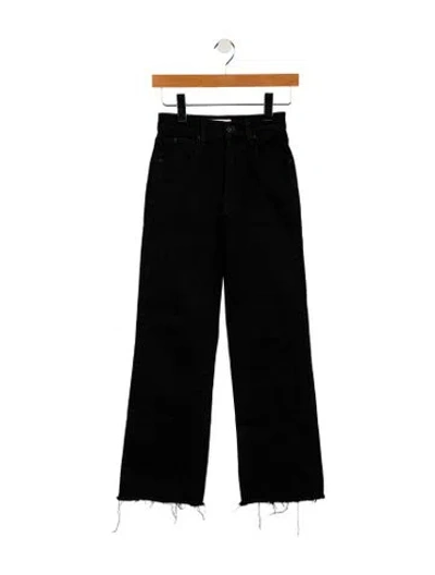 Pre-owned Slvrlake Mid-rise Wide Leg Jeans In Black