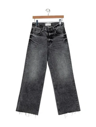 Pre-owned Slvrlake Mid-rise Wide Leg Jeans In Black