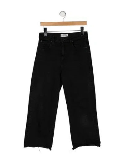 Pre-owned Slvrlake Mid-rise Wide Leg Jeans In Black