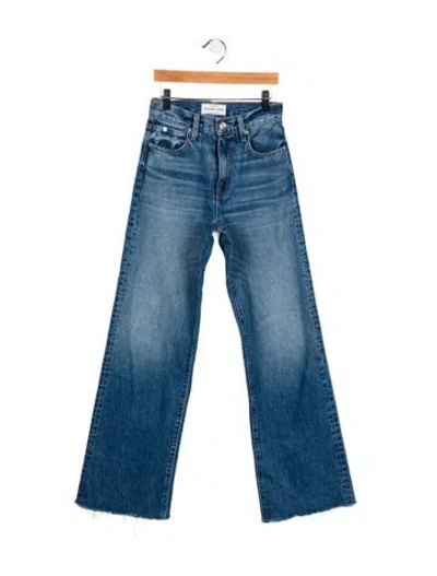 Pre-owned Slvrlake Mid-rise Wide Leg Jeans In Blue