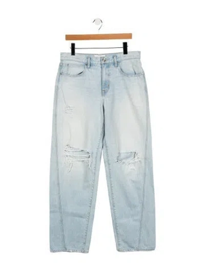 Pre-owned Slvrlake Mid-rise Wide Leg Jeans In Blue