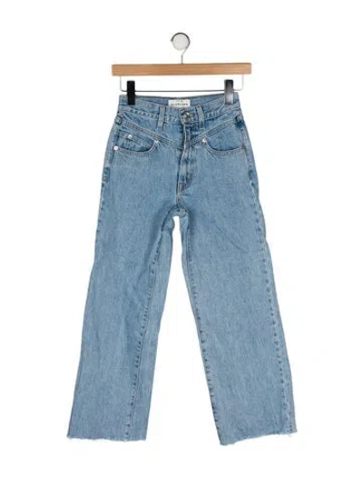 Pre-owned Slvrlake Mid-rise Wide Leg Jeans In Blue