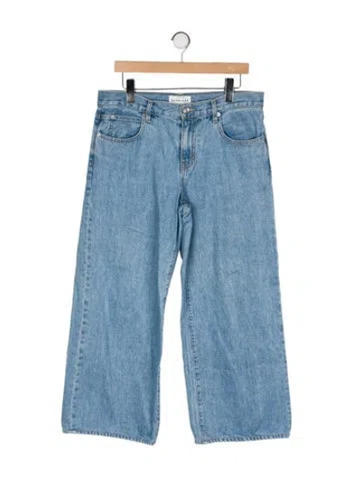 Pre-owned Slvrlake Mid-rise Wide Leg Jeans In Blue
