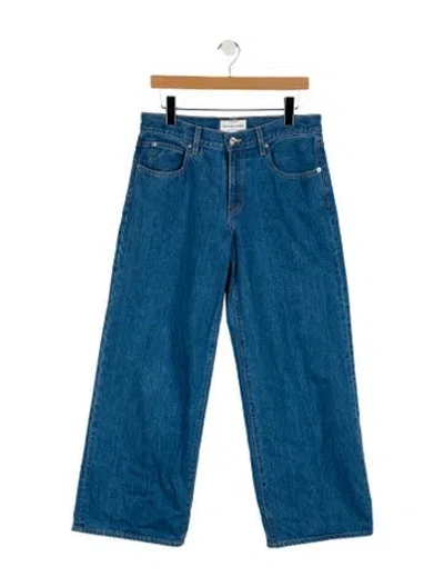 Pre-owned Slvrlake Mid-rise Wide Leg Jeans In Blue