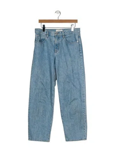 Pre-owned Slvrlake Mid-rise Wide Leg Jeans In Blue