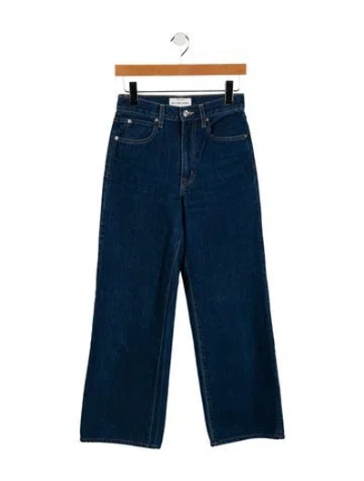 Pre-owned Slvrlake Mid-rise Wide Leg Jeans In Blue