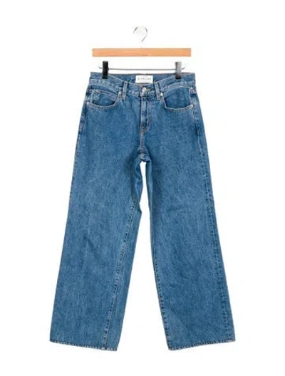 Pre-owned Slvrlake Mid-rise Wide Leg Jeans In Blue