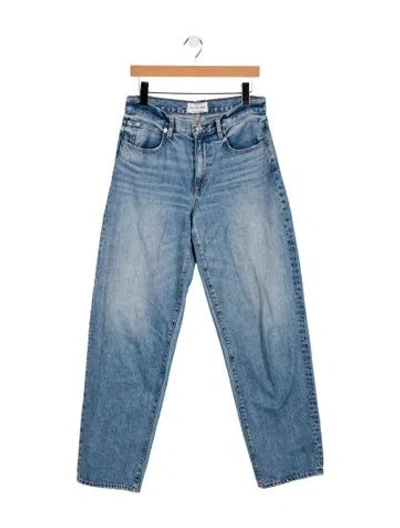 Pre-owned Slvrlake Mid-rise Wide Leg Jeans In Blue