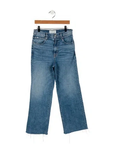 Pre-owned Slvrlake Mid-rise Wide Leg Jeans In Blue