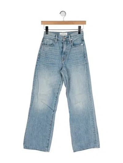 Pre-owned Slvrlake Mid-rise Wide Leg Jeans In Blue