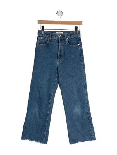 Pre-owned Slvrlake Mid-rise Wide Leg Jeans In Blue