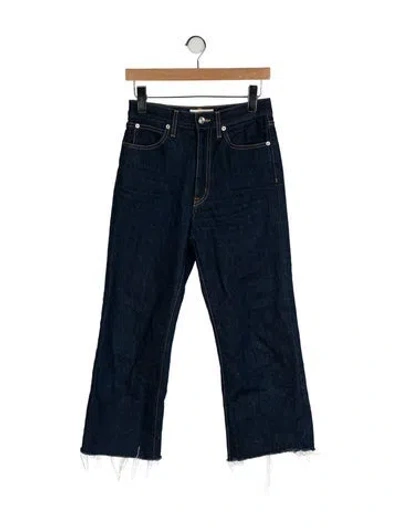 Pre-owned Slvrlake Mid-rise Wide Leg Jeans In Blue