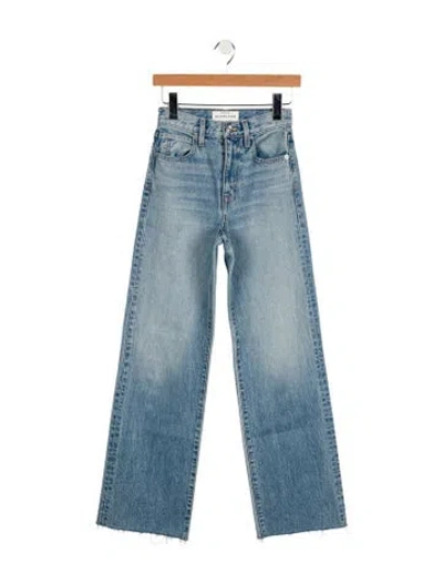 Pre-owned Slvrlake Mid-rise Wide Leg Jeans In Blue