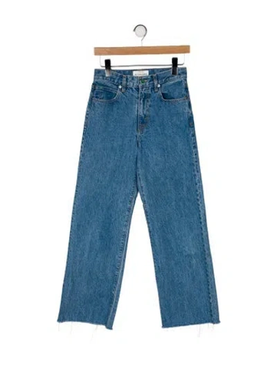 Pre-owned Slvrlake Mid-rise Wide Leg Jeans In Blue