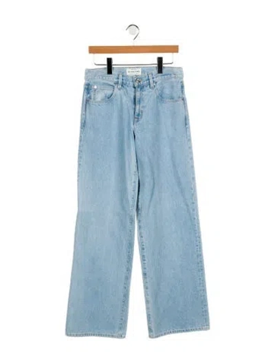 Pre-owned Slvrlake Mid-rise Wide Leg Jeans In Blue