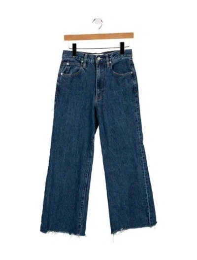 Pre-owned Slvrlake Mid-rise Wide Leg Jeans In Blue