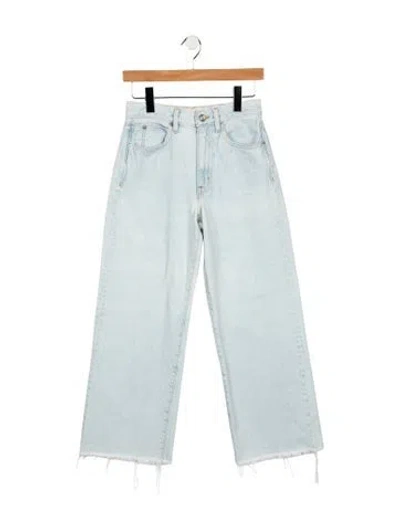 Pre-owned Slvrlake Mid-rise Wide Leg Jeans In Blue