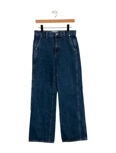 Pre-owned Slvrlake Mid-rise Wide Leg Jeans In Blue