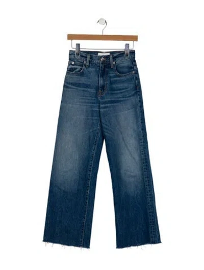 Pre-owned Slvrlake Mid-rise Wide Leg Jeans In Blue