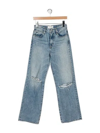 Pre-owned Slvrlake Mid-rise Wide Leg Jeans In Blue