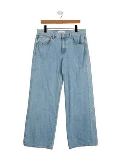 Pre-owned Slvrlake Mid-rise Wide Leg Jeans In Blue