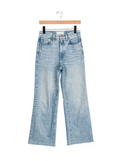 Pre-owned Slvrlake Mid-rise Wide Leg Jeans In Blue