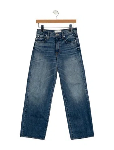 Pre-owned Slvrlake Mid-rise Wide Leg Jeans In Blue