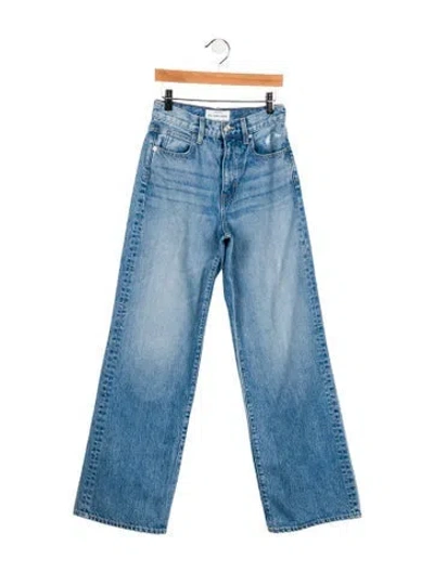 Pre-owned Slvrlake Mid-rise Wide Leg Jeans In Blue