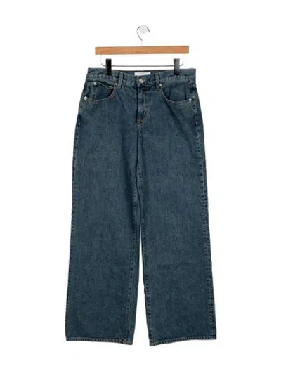 Pre-owned Slvrlake Mid-rise Wide Leg Jeans In Blue