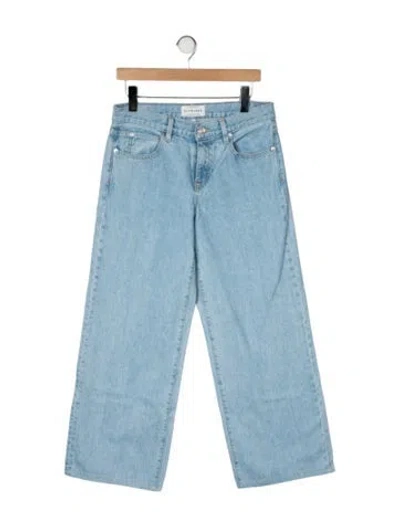 Pre-owned Slvrlake Mid-rise Wide Leg Jeans In Blue