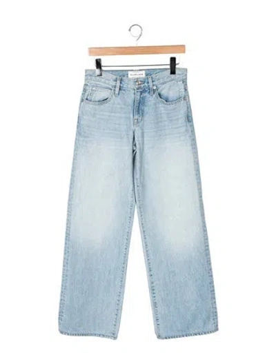 Pre-owned Slvrlake Mid-rise Wide Leg Jeans In Blue