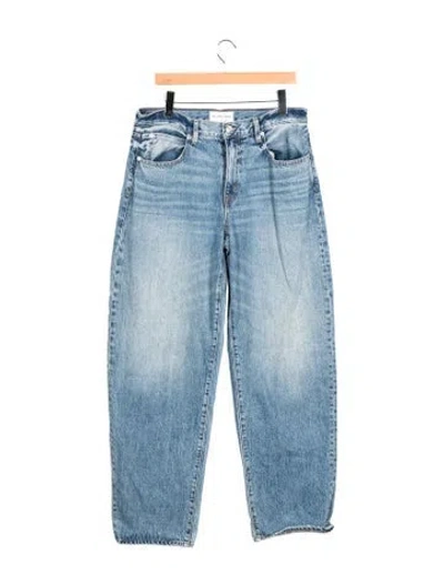 Pre-owned Slvrlake Mid-rise Wide Leg Jeans In Blue