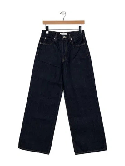 Pre-owned Slvrlake Mid-rise Wide Leg Jeans In Blue