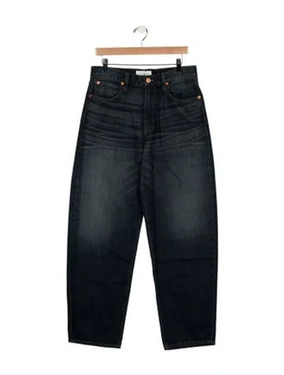 Pre-owned Slvrlake Mid-rise Wide Leg Jeans In Blue