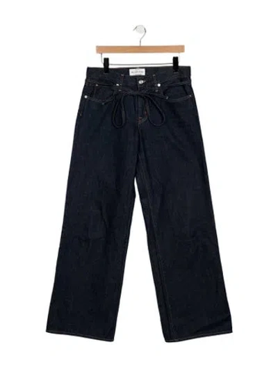 Pre-owned Slvrlake Mid-rise Wide Leg Jeans In Blue