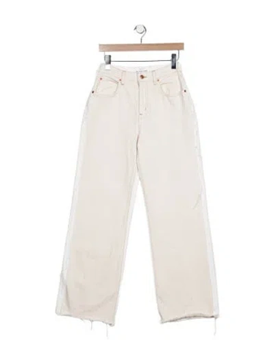 Pre-owned Slvrlake Mid-rise Wide Leg Jeans In Neutral