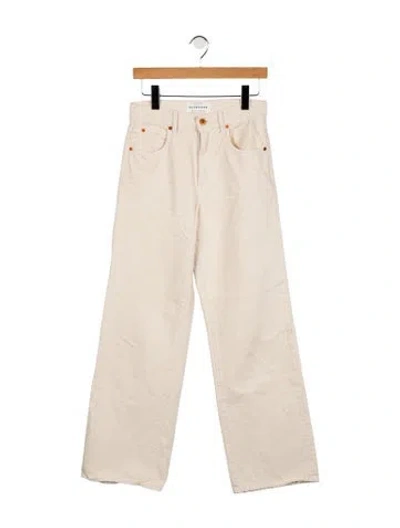 Pre-owned Slvrlake Mid-rise Wide Leg Jeans In Neutral