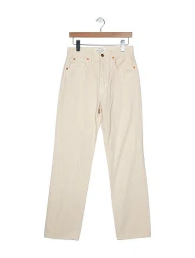 Pre-owned Slvrlake Mid-rise Wide Leg Jeans In Neutral