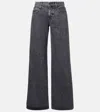 Slvrlake Mika Mid-rise Wide-leg Jeans In Gray