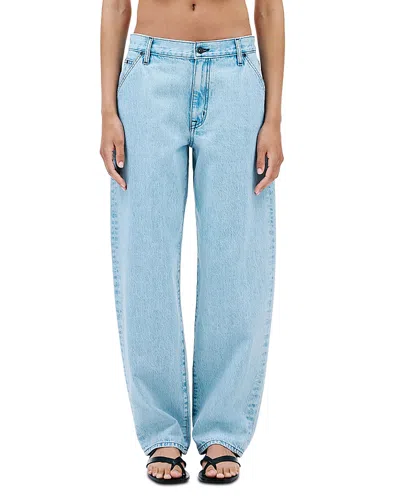 Slvrlake Miles Worker Pant Mid Rise Jeans In Catalina Breeze In Blue