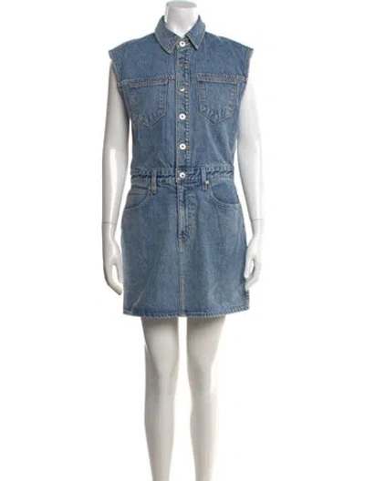 Pre-owned Slvrlake Mini Dress In Blue