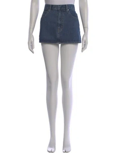 Pre-owned Slvrlake Mini Skirt In Blue